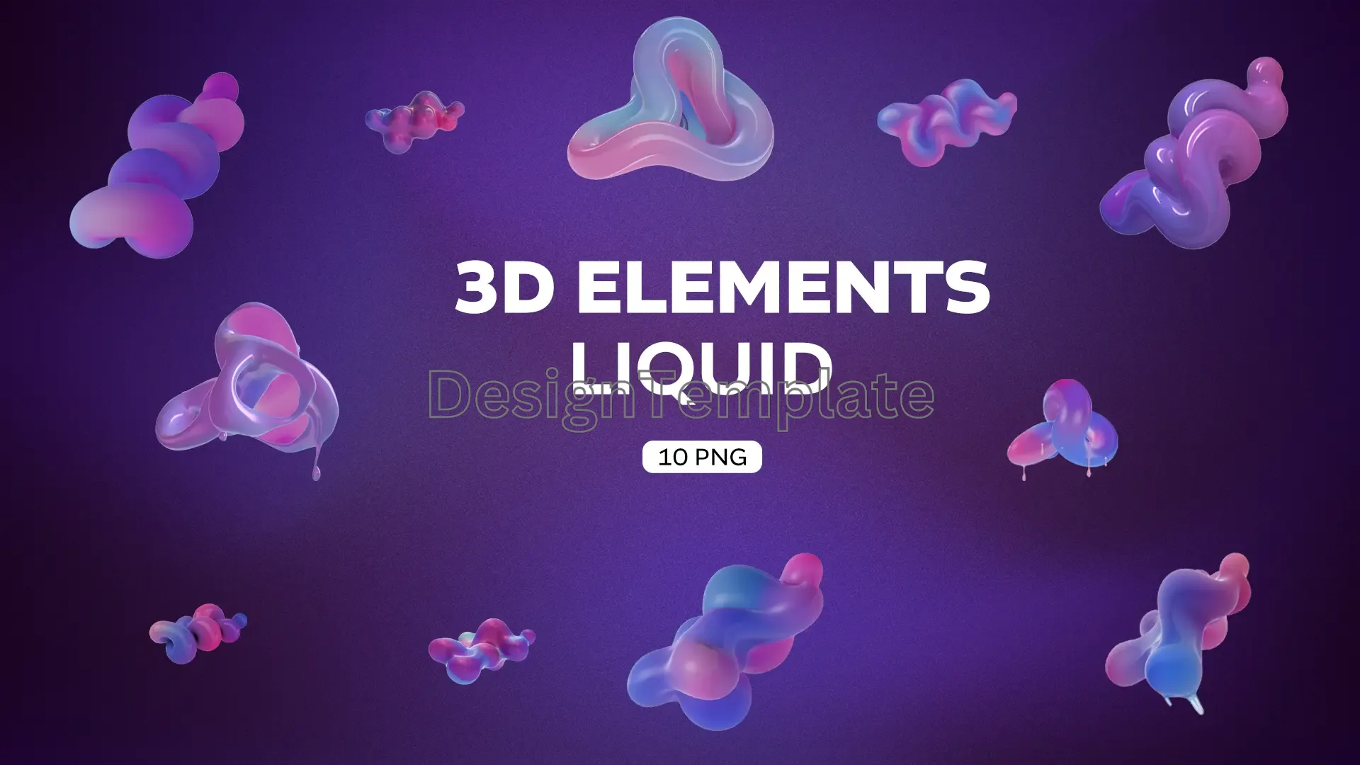 Fluid Forms Liquid 3D Elements Collection image